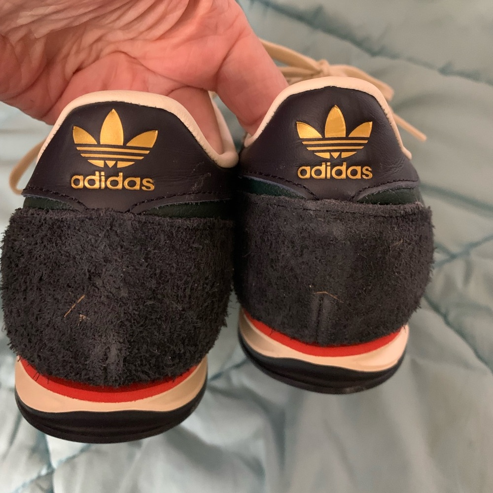 Adidas Forest Green and Cream Trainers SL72 - Picture 3 of 7